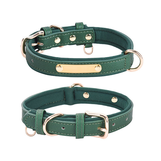 Microfiber Engraved Adjustable Dog Collar