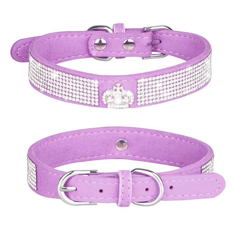 Crown Shiny Rhinestone Decorative Dog Collar