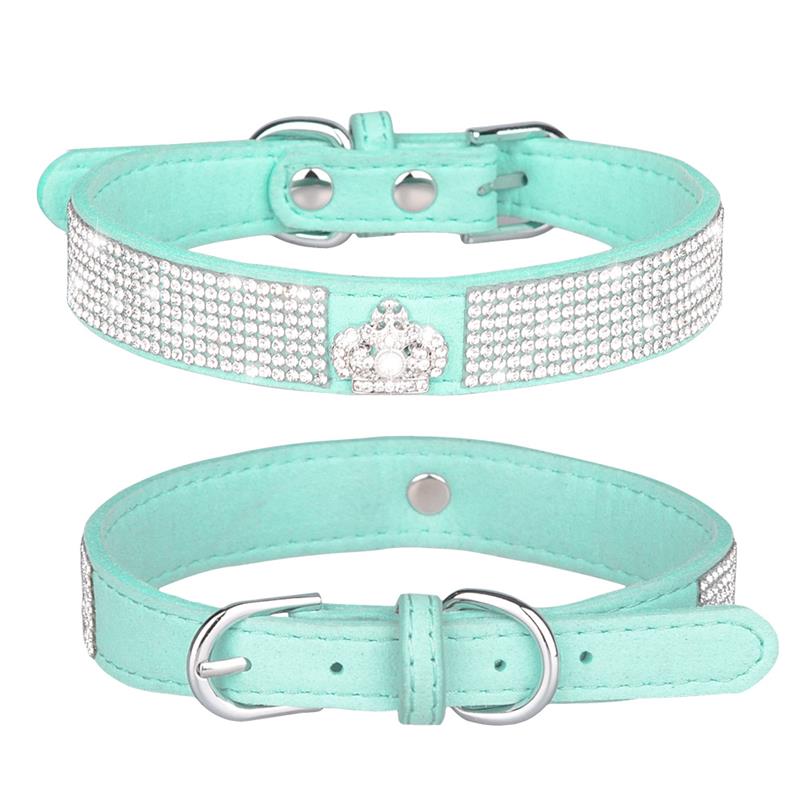 Crown Shiny Rhinestone Decorative Dog Collar