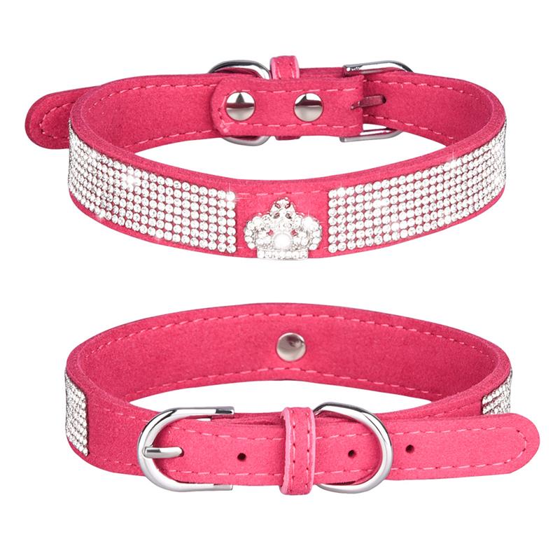 Crown Shiny Rhinestone Decorative Dog Collar